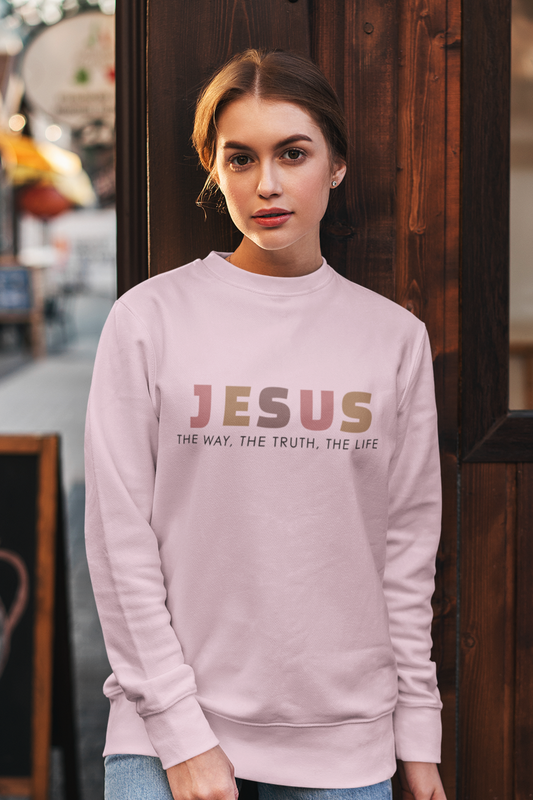 jesus-woman-sweatshirt-pink
