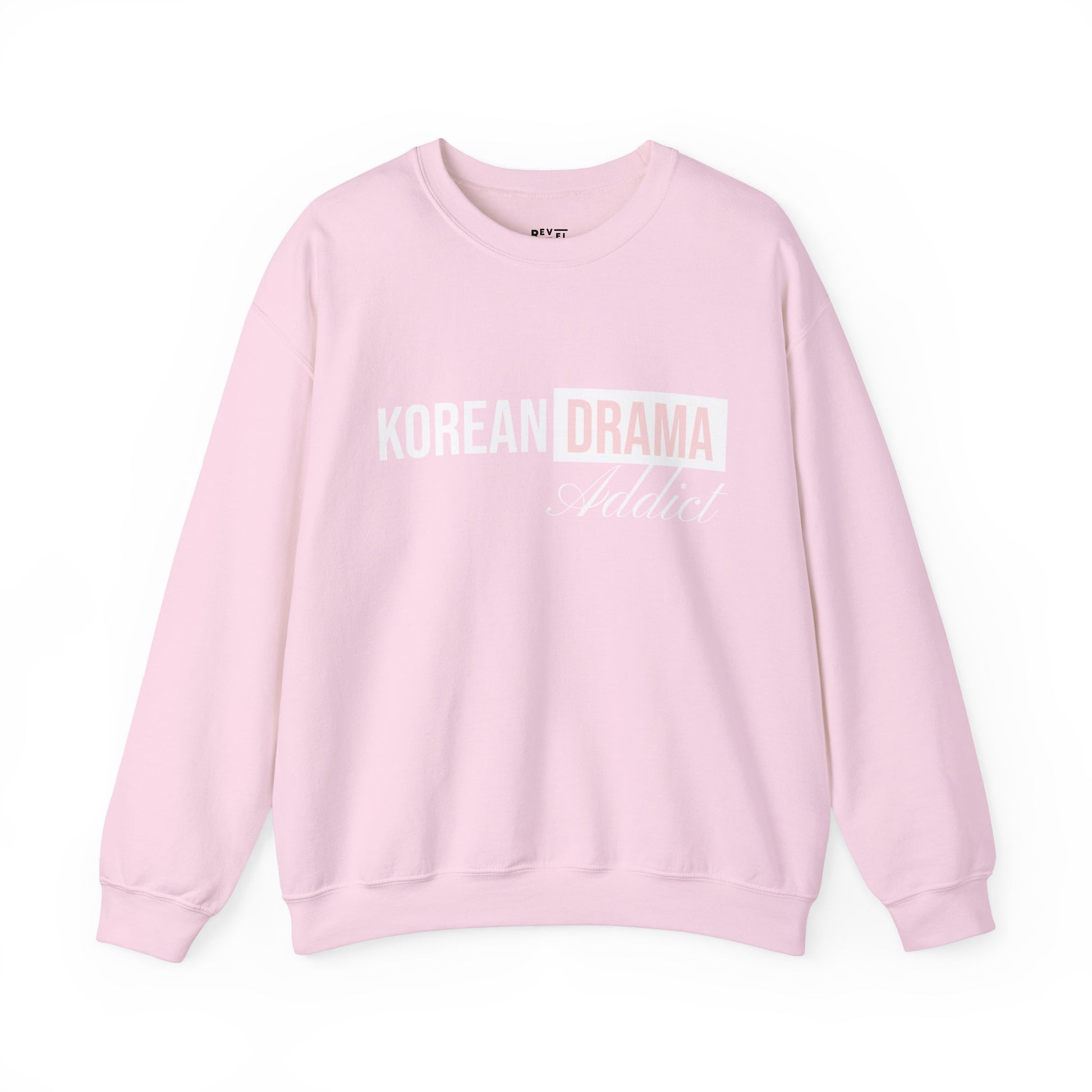 korean-drama-addict-woman-sweatshirt-closeup-pink