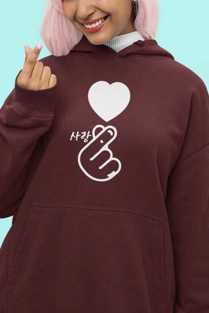 korean-finger-heart-hoodie-maroon