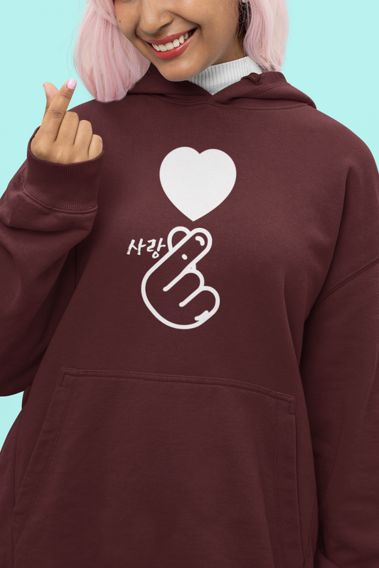 korean-finger-heart-hoodie-maroon