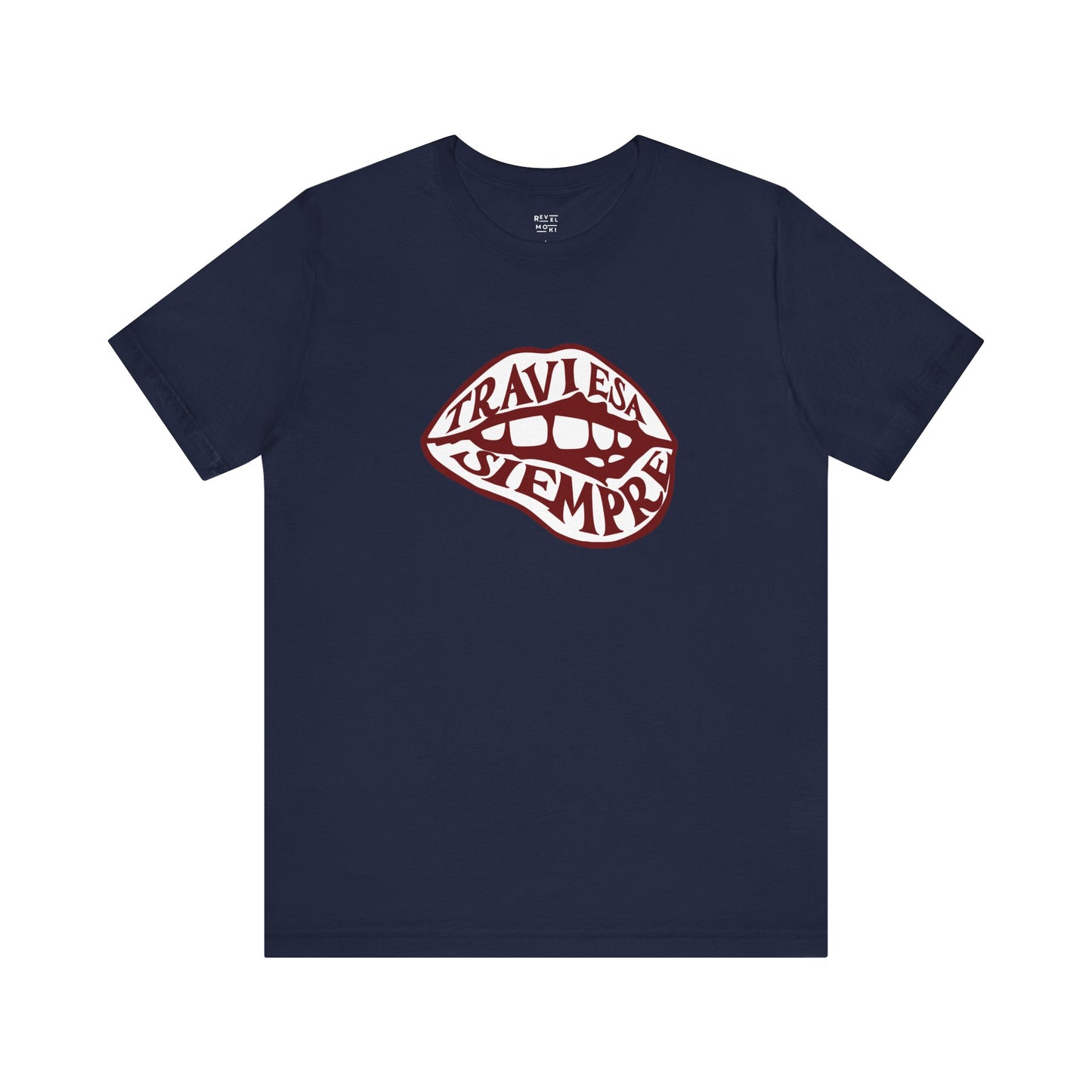 latina-wearing-always-naught-tee-closeup-navy
