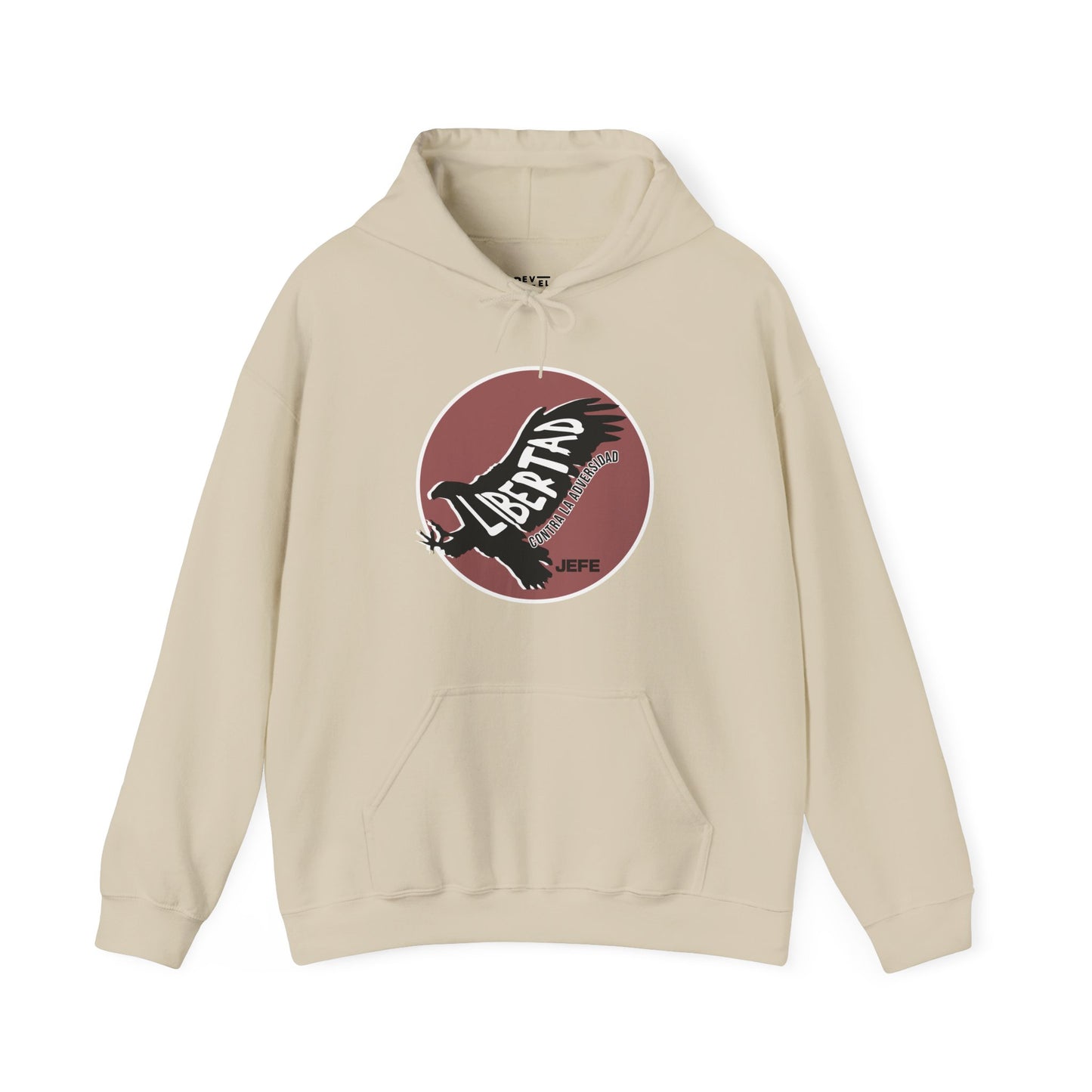 latino-mens-hoodie-freedom-against-adversity-spanish-shirt-closeup-sand