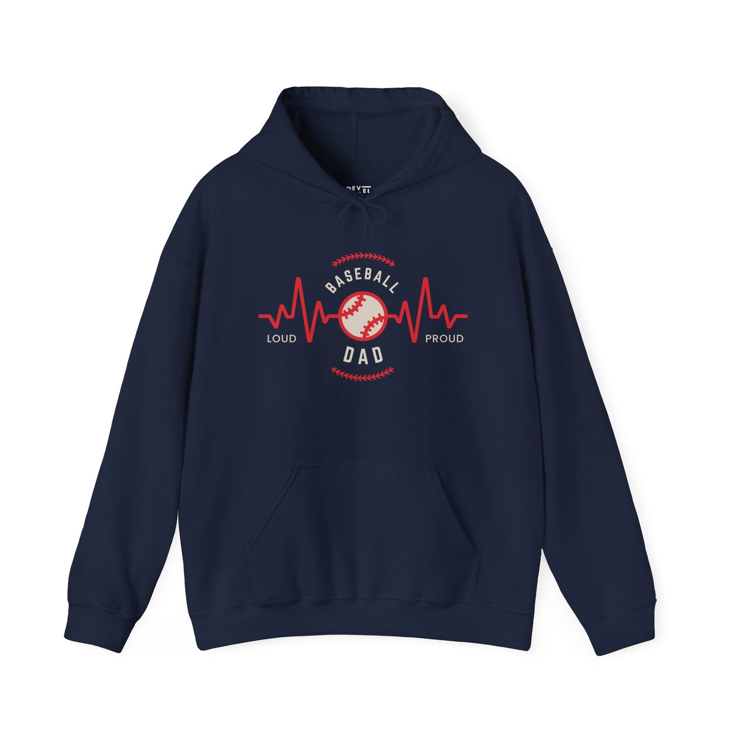 loud-and-proud-baseball-dad-hoodie-closeup-navy