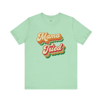 mama-tried-woman-tee-heather-closeup-mint