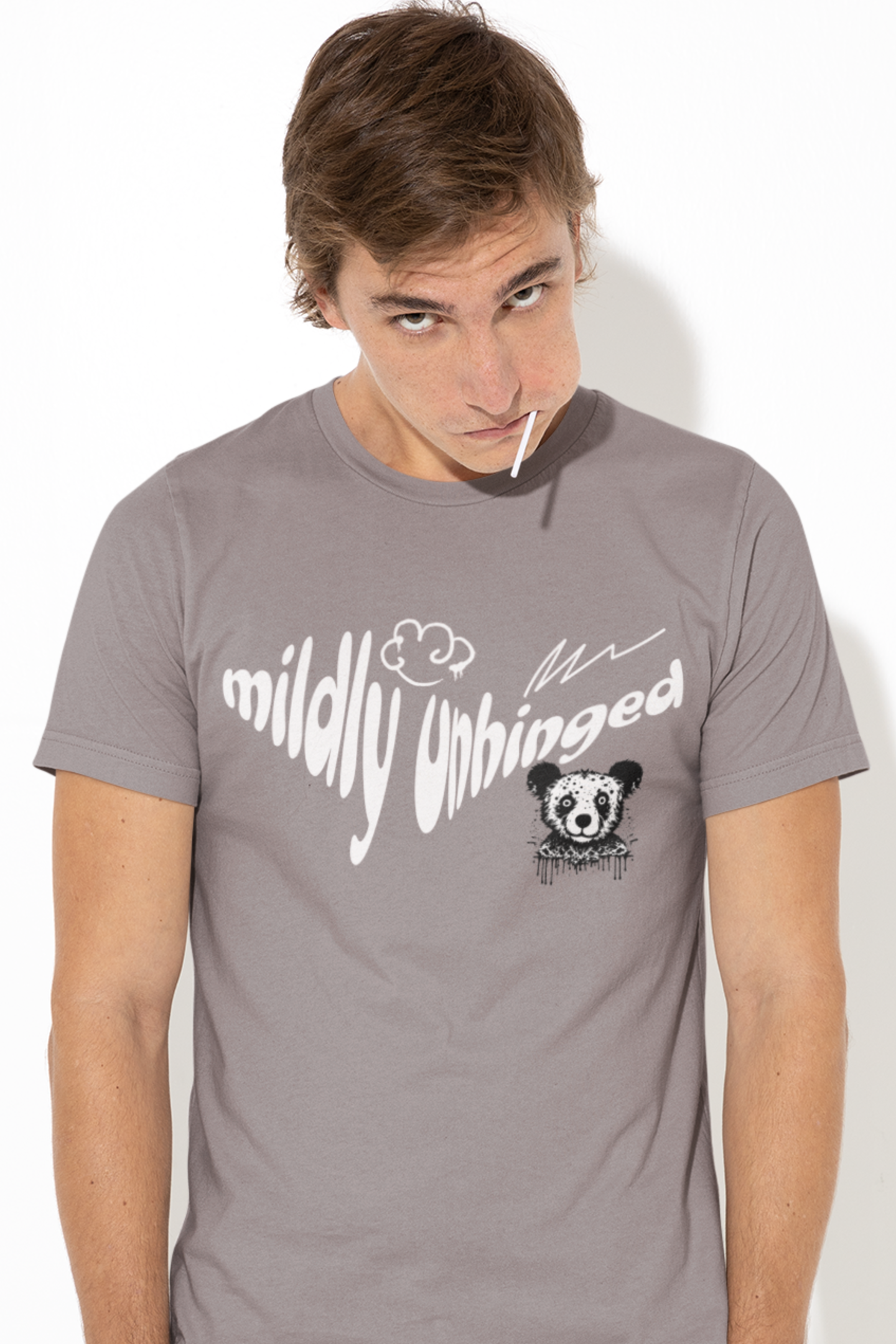 man-wearing-mildly-unhinged-funny-tee-color-brown
