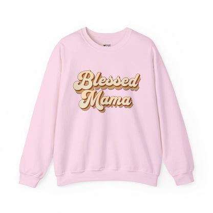mom-wearing-blessed-mama-sweatshirt-closeup-pink