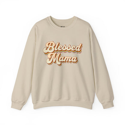 mom-wearing-blessed-mama-sweatshirt-closeup-sand