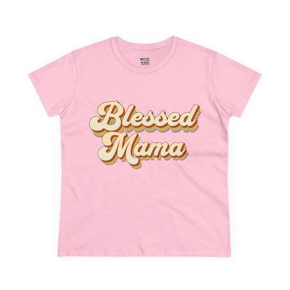 mom-wearing-blessed-mama-tee-closeup-pink