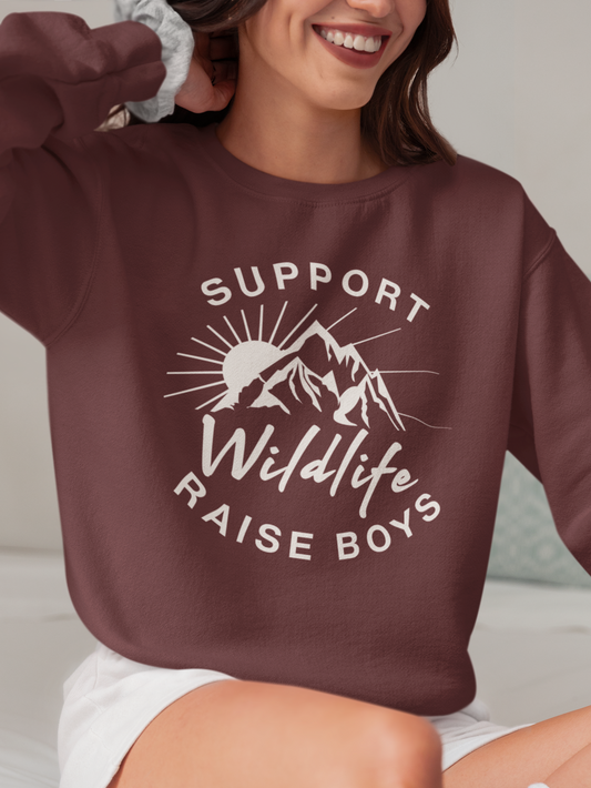 mom-wearing-raise-boys-sweatshirt-maroon