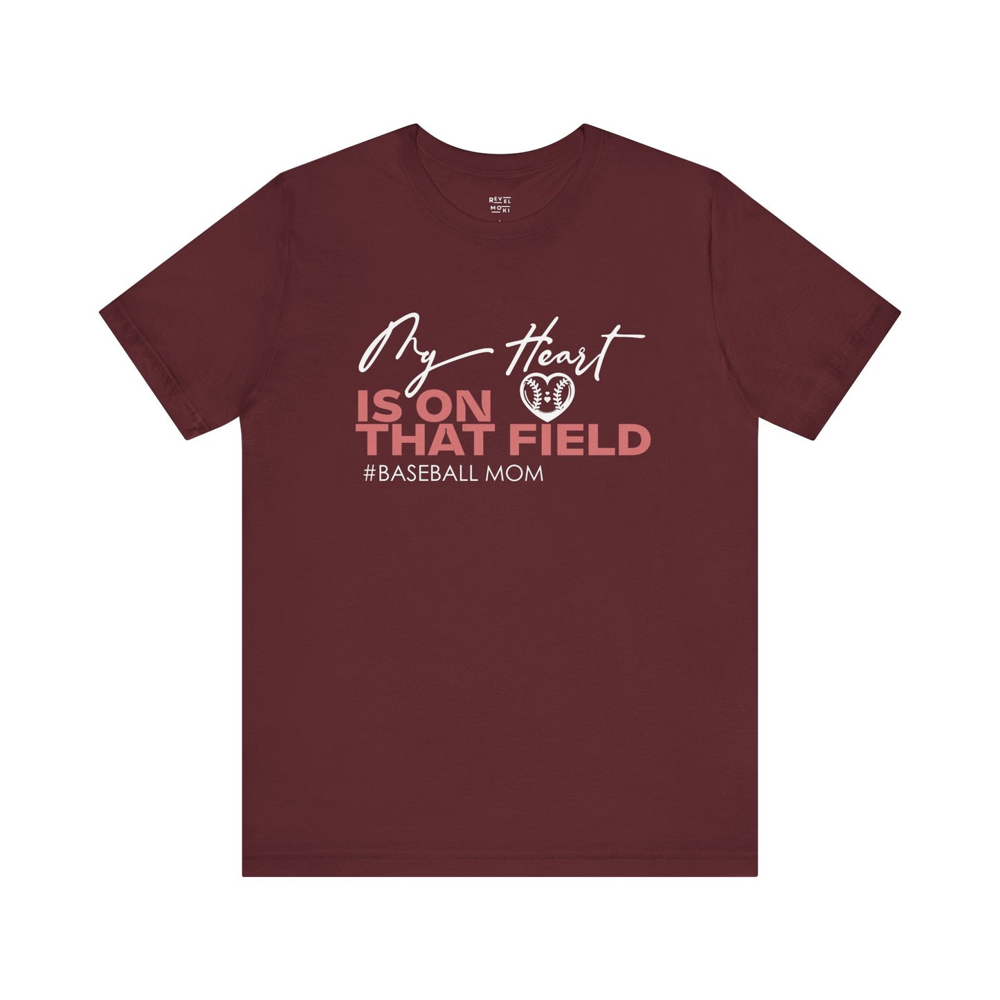 my-heart-is-on-that-field-baseball-mom-tee-closeup-maroon