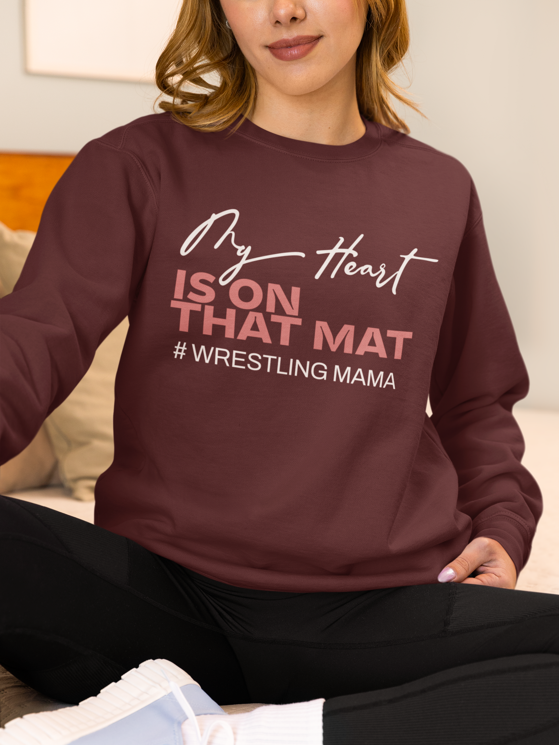my-heart-is-on-that-mat-wrestling-mom-sweatshirt-maroon