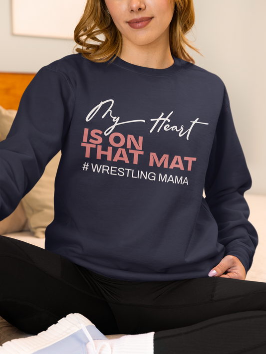 my-heart-is-on-that-mat-wrestling-mom-sweatshirt-navy