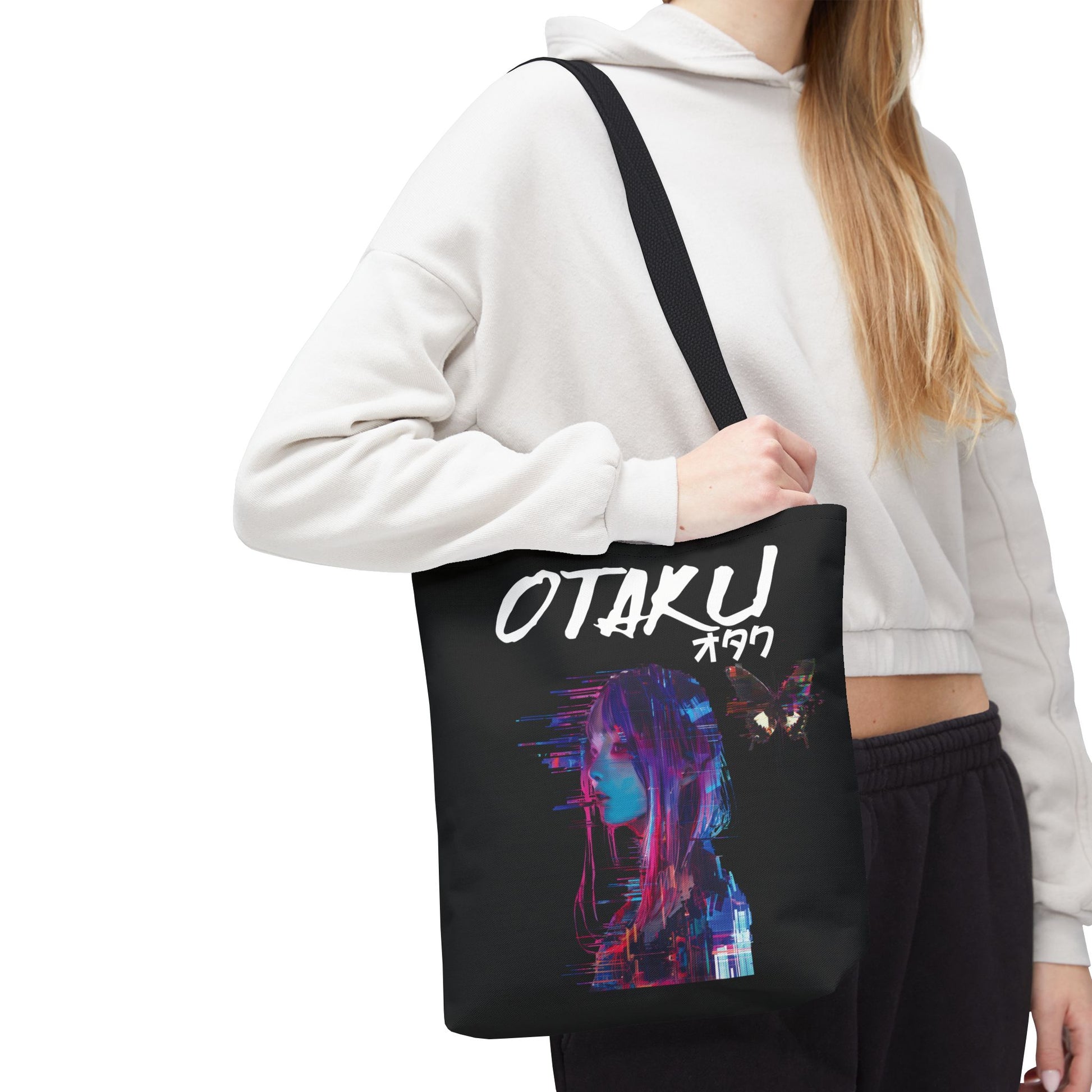 otaku-japanese-anime-tote-bag-small-black-closeup