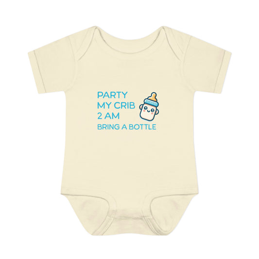 party-my-crib-funny-baby-onesie-tan