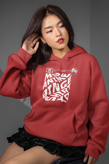 person-weaering-anime-binge-graphic-hoodie=color-red