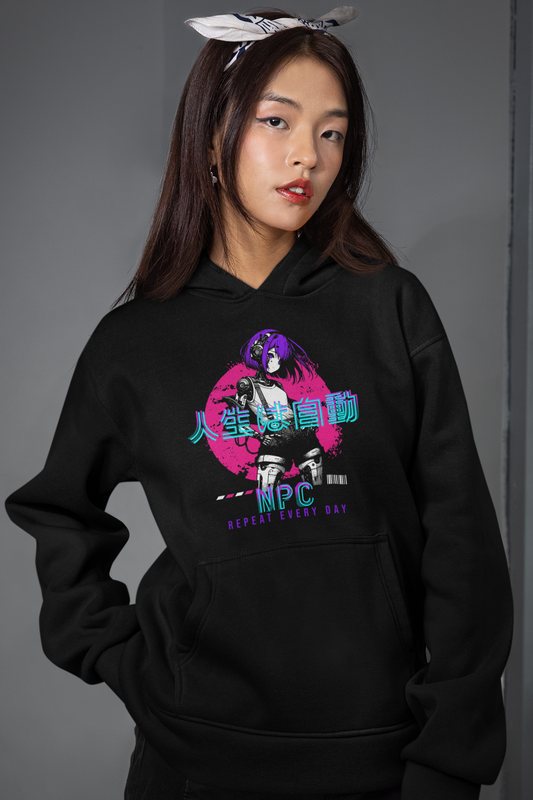 person-wearing-anime-npc-graphic-hoodie-black