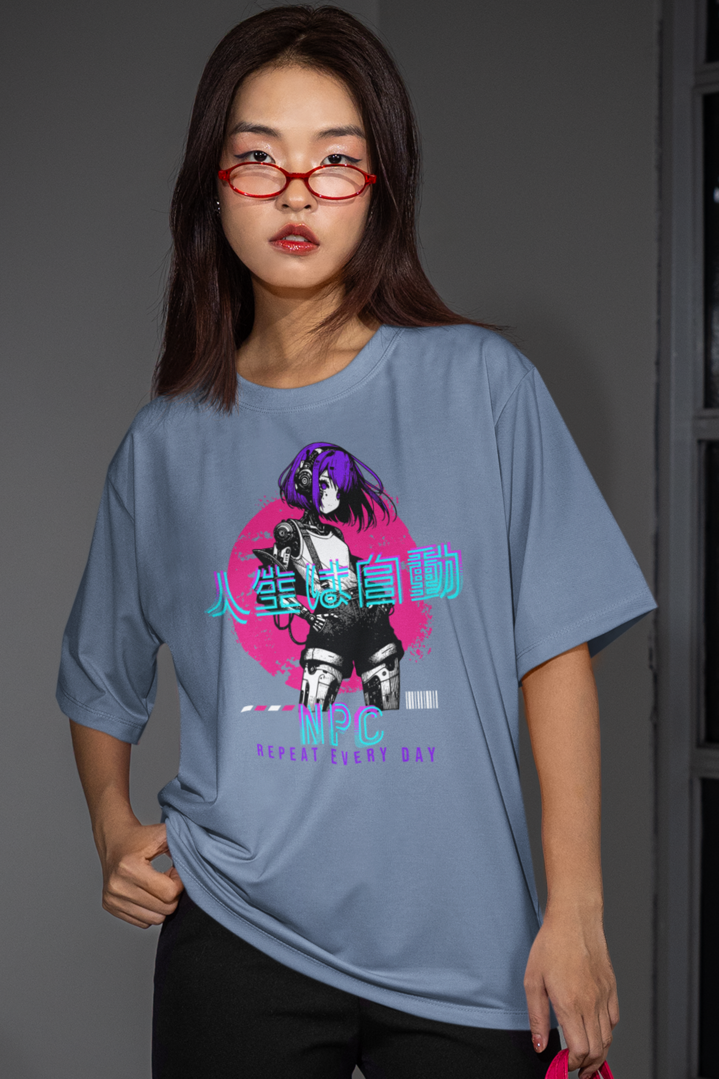 person-wearing-anime-npc-graphic-tee-color-blue