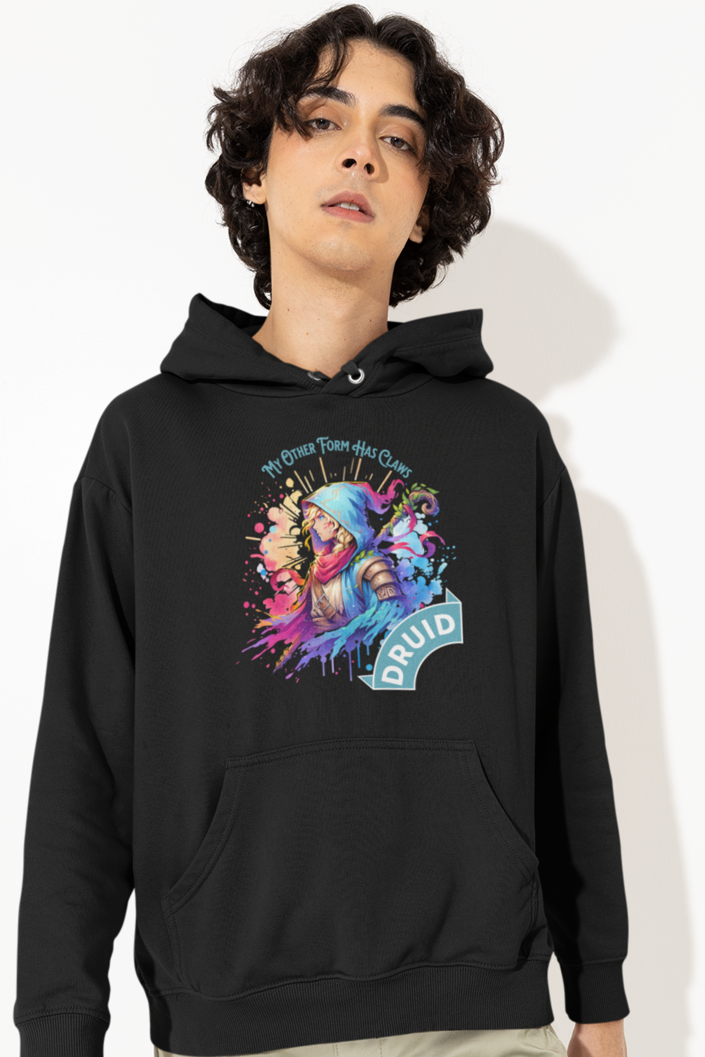 person-wearing-druid-class-rpg-unisex-hoodie-black