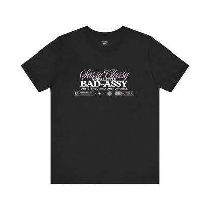 sassy-classy-badassy-tshirt-closeup-black