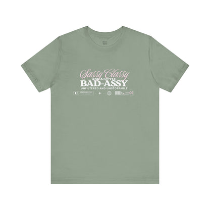 sassy-classy-badassy-tshirt-closeup-sage