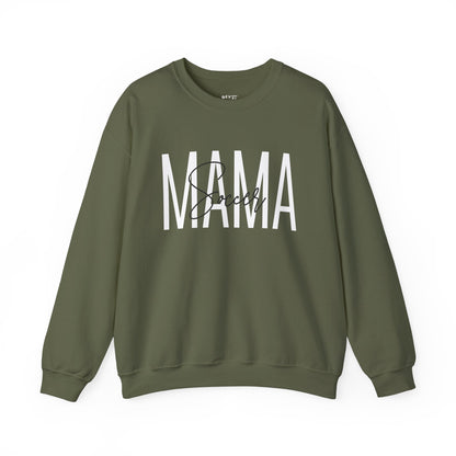 soccer-mama-woman-sweatshirt-closeup-green
