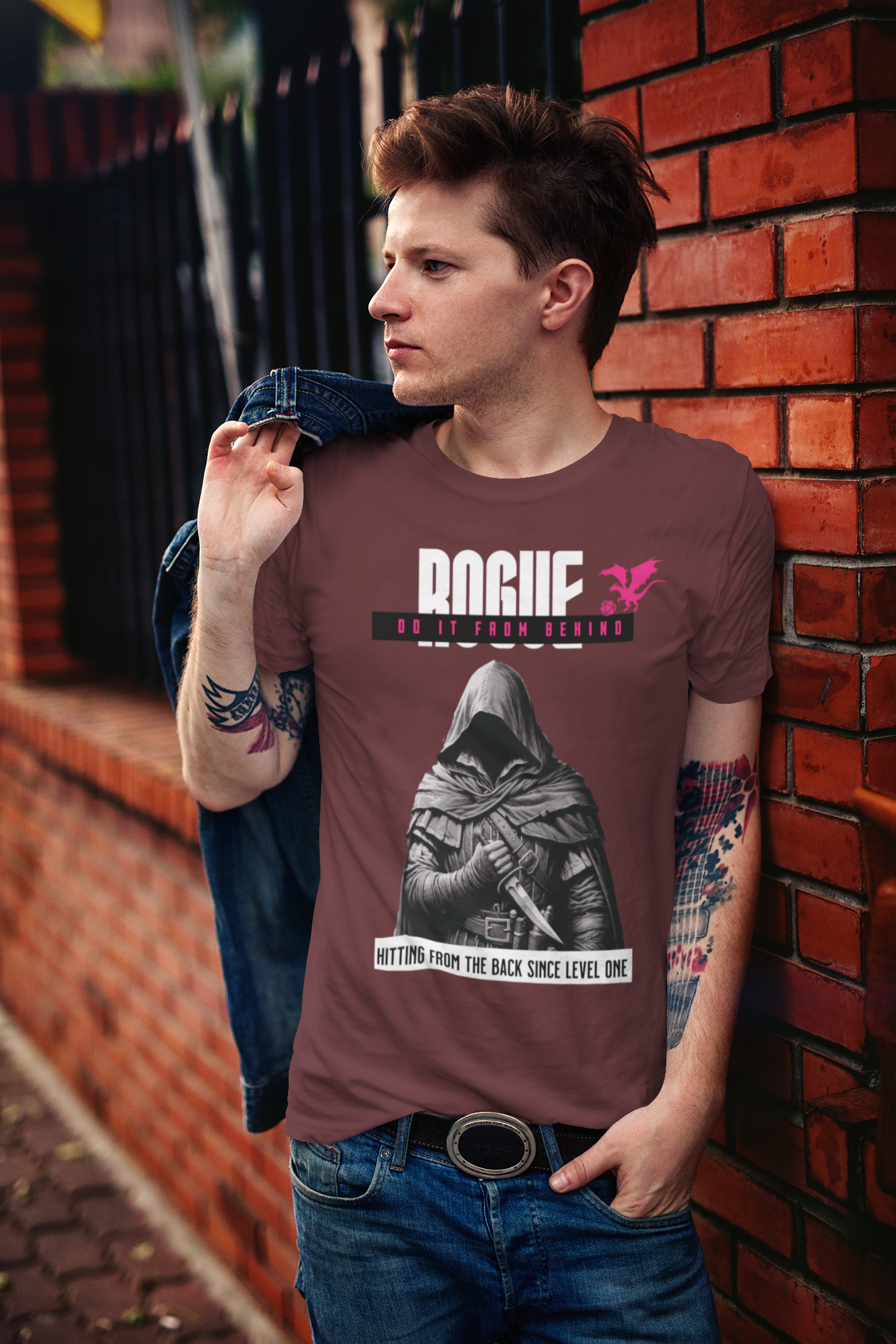 tabletop-rpg-rogue-class-inspired-tshirt-maroon