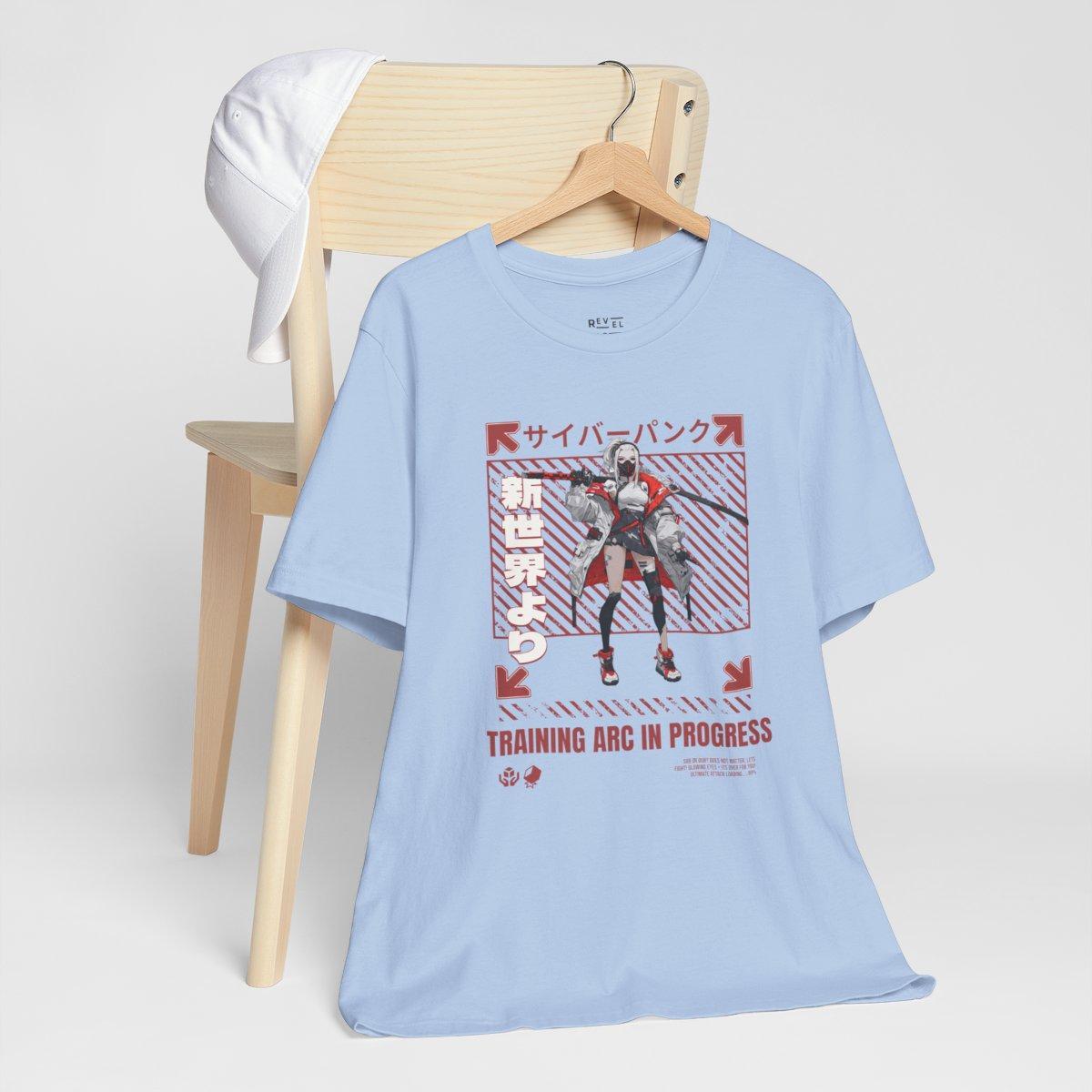 training-arc-in-progress-t-shirt-shonen-drip-collection-blue