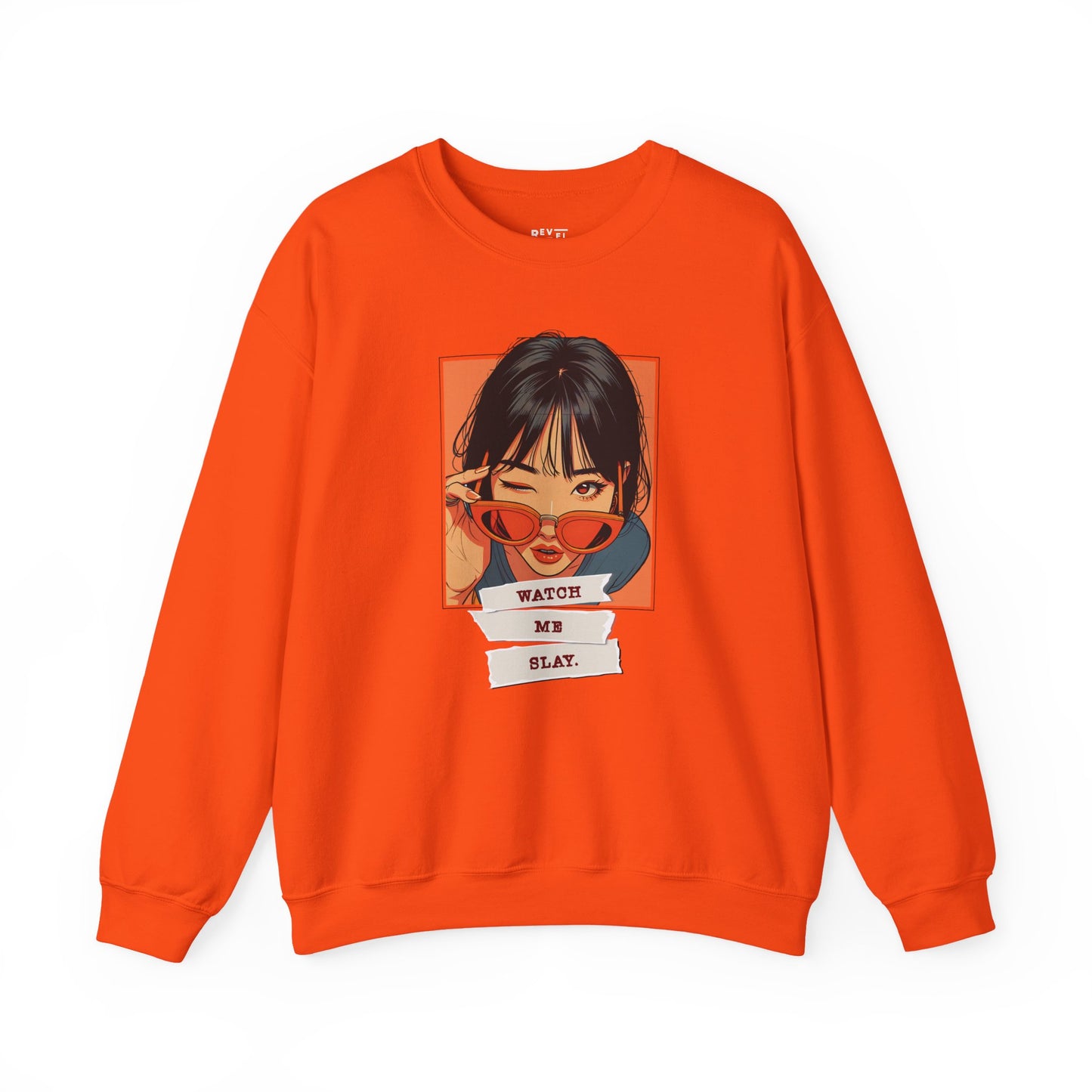 watch-me-slay-woman-empowerment-graphic-design-sweatshirt-color-orange