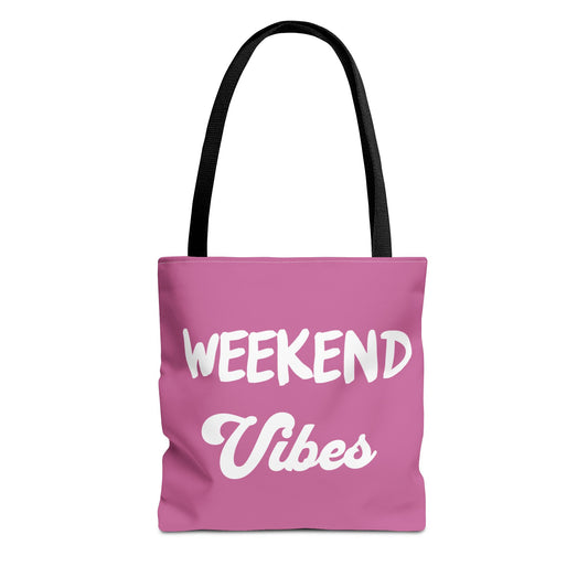 weekend-vibes-tote-bag-pink-black-handle-small