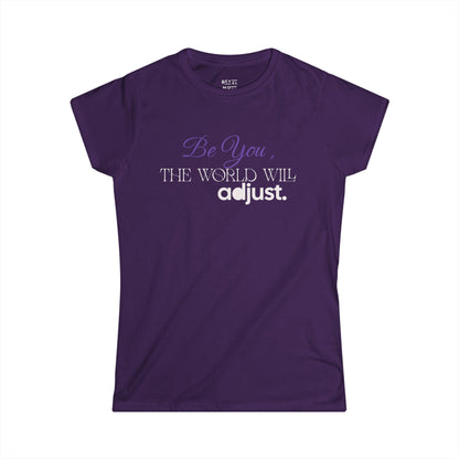 woman-in-beach-wearing-be-you-the-world-will-adjust-tee-closeup-purple