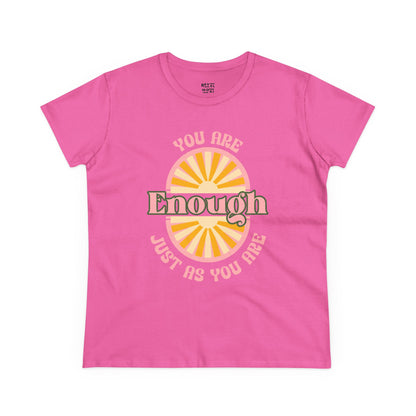 woman-in-beach-you-are-enough-floral-tee-closeup-azalea