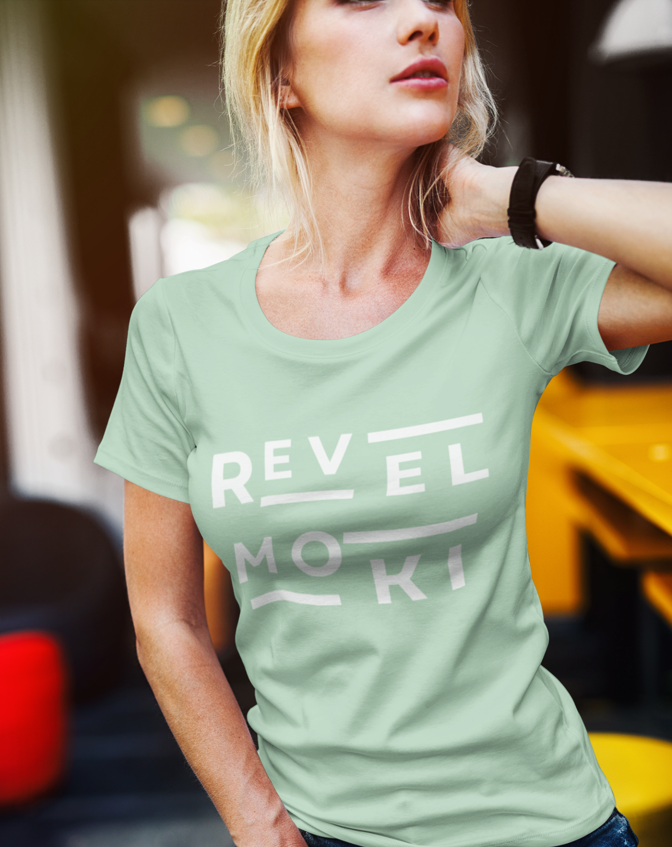 woman-mint-colored-t-shirt