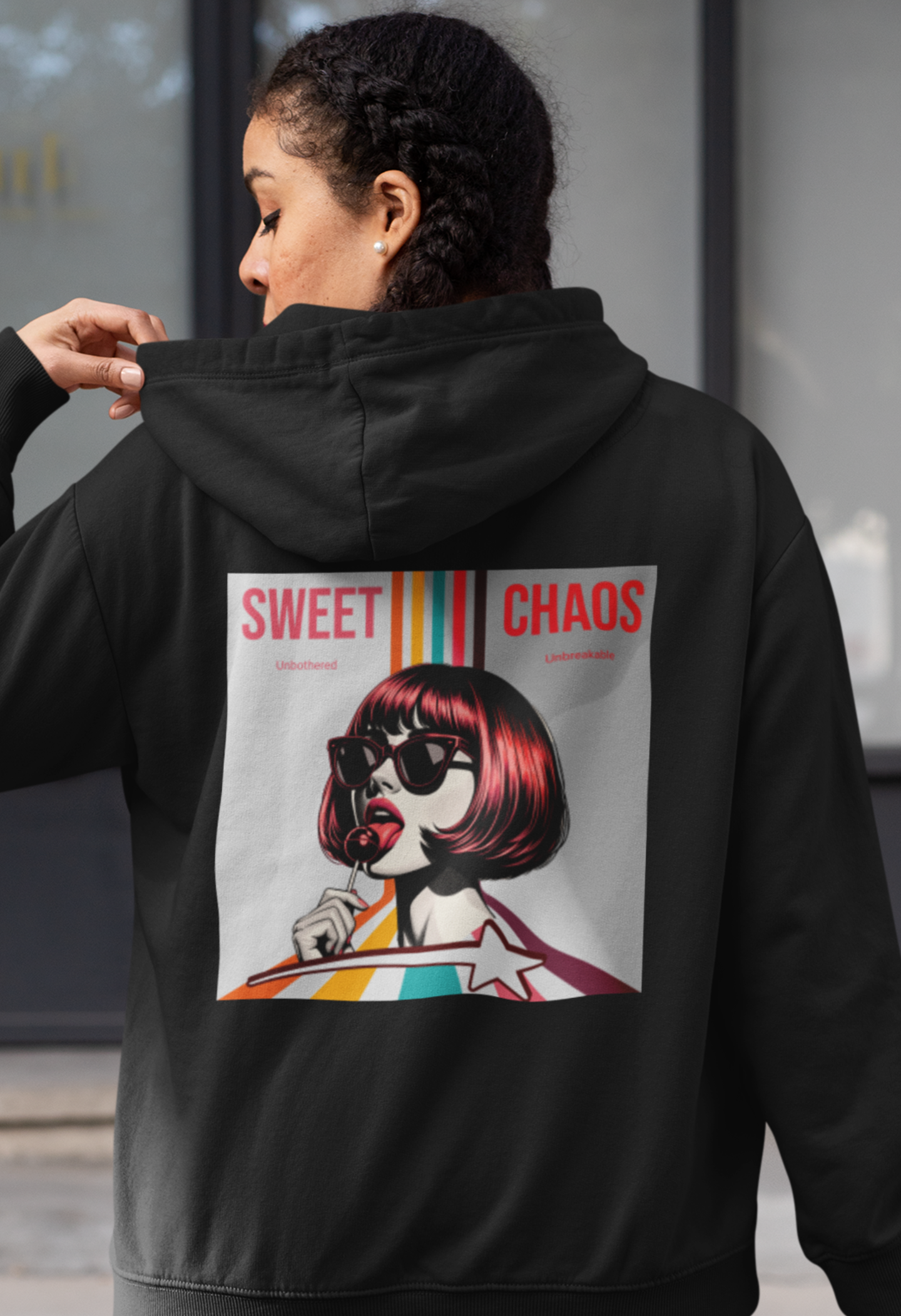 woman-wearing-sassy-girl-sweet-chaos-graphics-back-hoodie-color-black