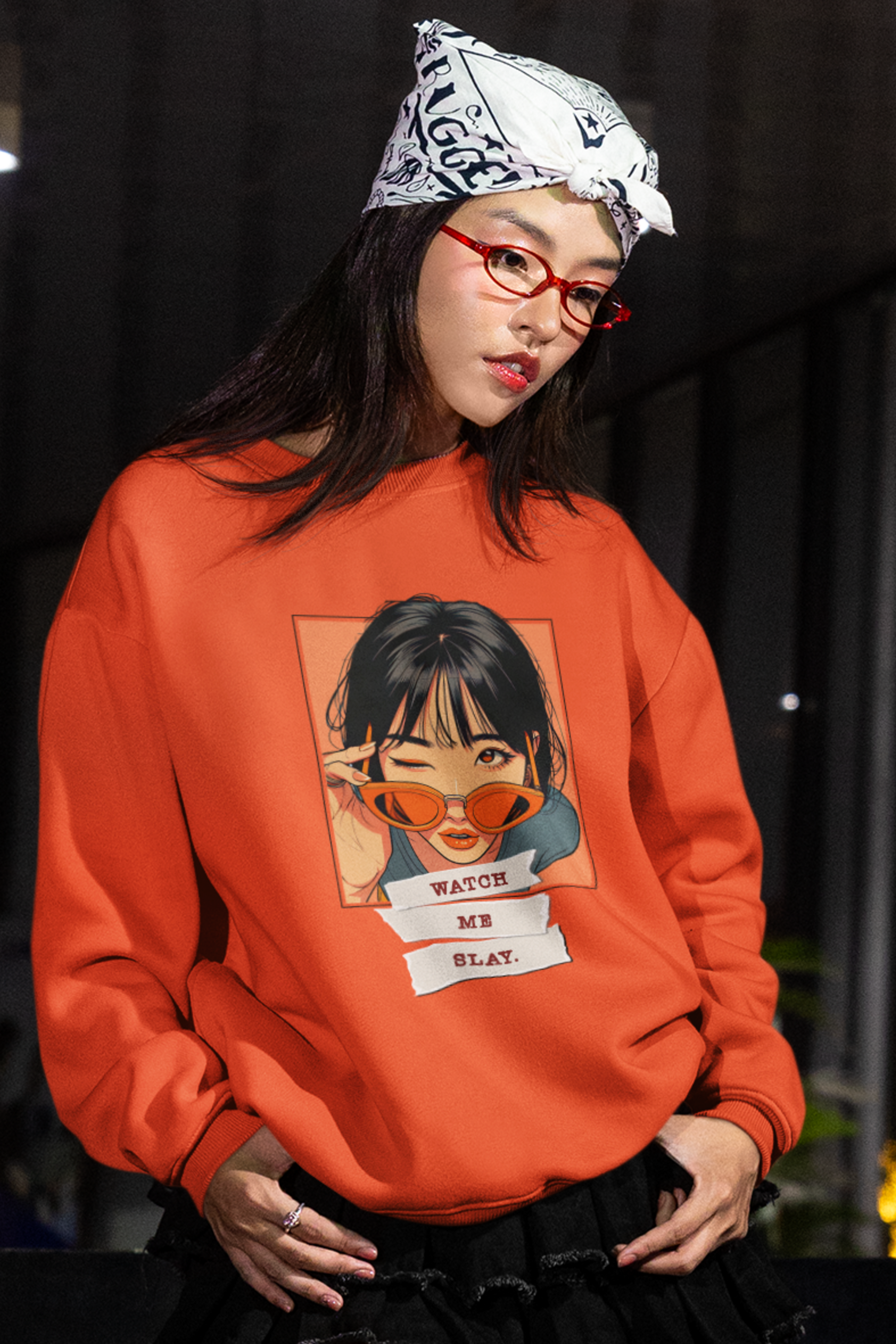 woman-wearing-watch-me-slay-woman-empowerment-graphic-design-sweatshirt-color-orange