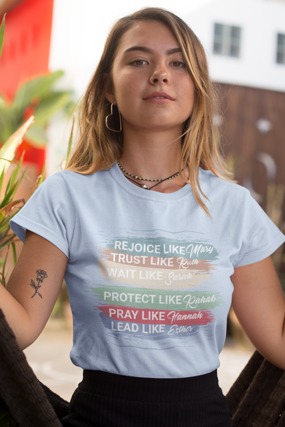 women-in-the-bible-list-women-tee-light-blue