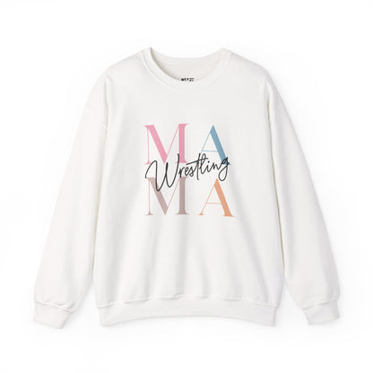 wrestling-mama-sweatshirt-closeup-white
