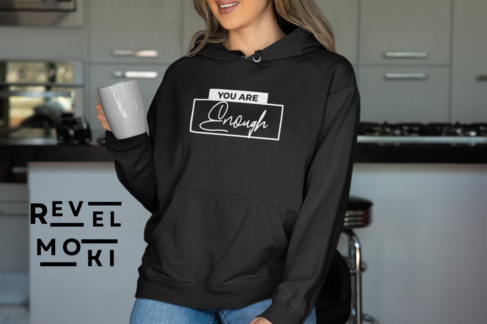 you-are-enough-front-hoodie-black