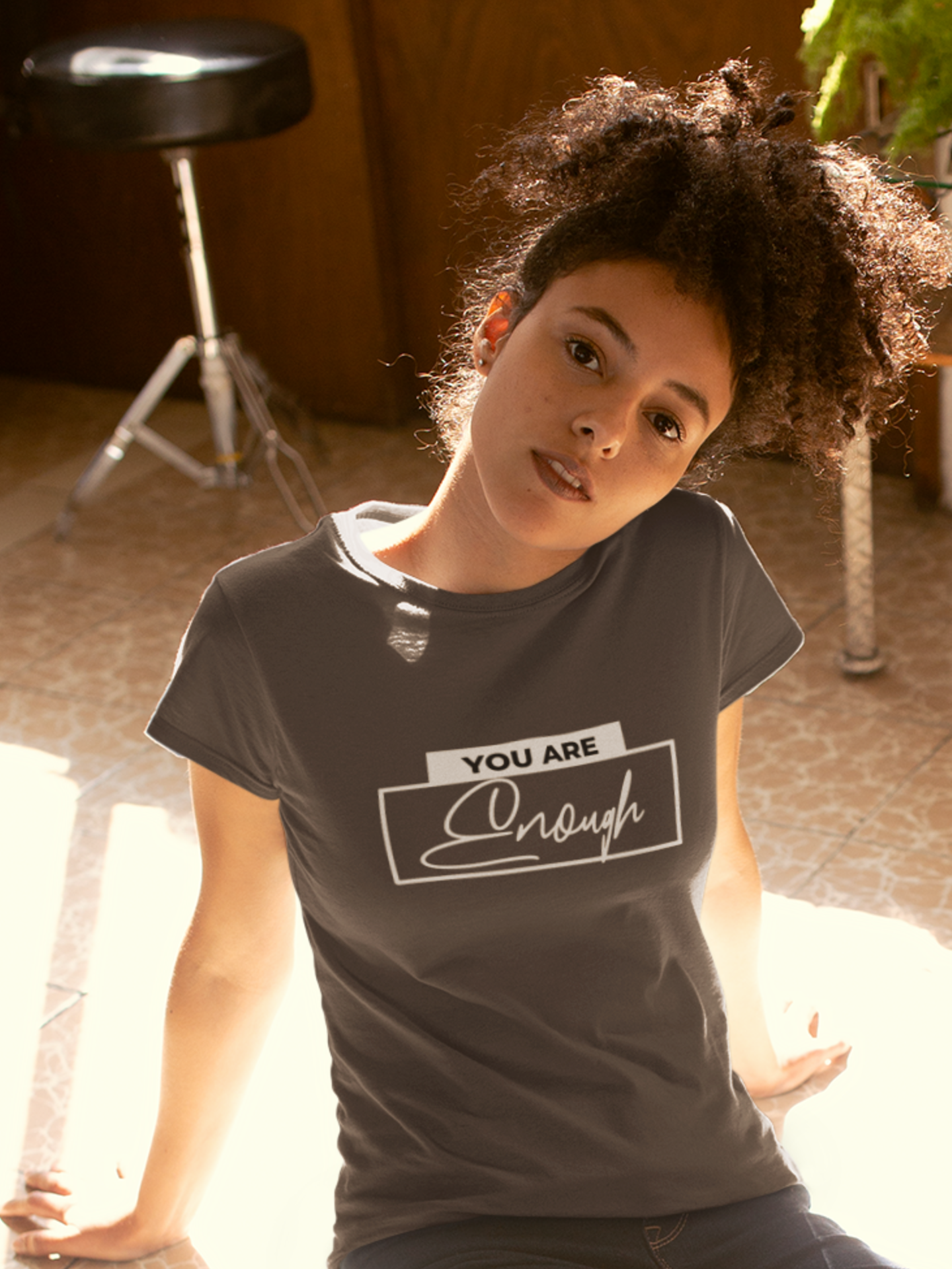 you-are-enough-woman-tee-dark-chocolate
